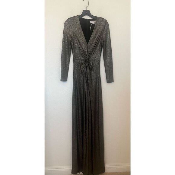 Dress The Population Floor Length Metallic Gown NEW - Picture 1 of 9